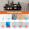 Shower Caddy - 2 Pack Adhesive Shower Organizer, Rustproof Metal Shelves, No-Drill Bathroom Organizers and Storage, Black