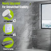 4-Tier Corner Shower Caddy Tension Pole, Fits 37.8”-124”, Silver