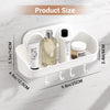 Shower Caddy, Suction Cup Shower Caddy - No Drilling Removable Bathroom Caddy Powerful Waterproof Oilproof Shower Organizer Max Hold 22lbs for Bathroom & Kitchen