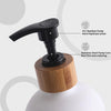 Glass Lotion and Soap Dispenser Set, Bathroom Soap Dispenser Set with Tray, Suitable for Bathroom Accessories, Housewarming Gift, Countertop Decor, Modern Bathroom Decor (White, 16oz)