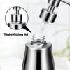 Liquid Soap Dispenser Set for Kitchen and Bathroom, Multi-Use Glass Bottle, Easy to Clean