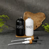 Glass Soap Dispenser Set, Contains Glass Hand Soap Dispenser and Glass Dish Soap Dispenser. Kitchen Soap Dispenser Set Suitable for Black and White Kitchen Decor