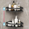 Shower Basket Corner Shower Organizer, No Drilling Shower Shelf Suction Cup Adhesive, Wall Mounted Space Aluminum for Kitchen Bathroom