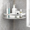 Shower Basket Corner Shower Organizer, No Drilling Shower Shelf Suction Cup Adhesive, Wall Mounted Space Aluminum for Kitchen Bathroom