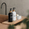 Glass Soap Dispenser Set, Contains Glass Hand Soap Dispenser and Glass Dish Soap Dispenser. Kitchen Soap Dispenser Set Suitable for Black and White Kitchen Decor