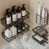 Shower Caddy,5 Pack Adhesive Shower Shelves,Rustproof Stainless Steel Shower Organizer Storage,No Drilling Shelves for Bathroom Storage & Home Decor -Black