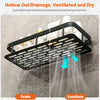 Shower Caddy - 2 Pack Adhesive Shower Organizer, Rustproof Metal Shelves, No-Drill Bathroom Organizers and Storage, Black