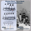 Shower Caddy 6 Pack, Adhesive Shower Organizer with Soap Holder, Large Capacity, No-Drill Wall Mounted Bathroom Organizer Basket for Bathroom & Kitchen Storage, Black